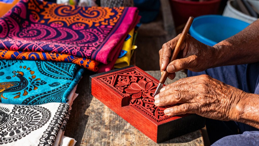 global block printing motif exchange
