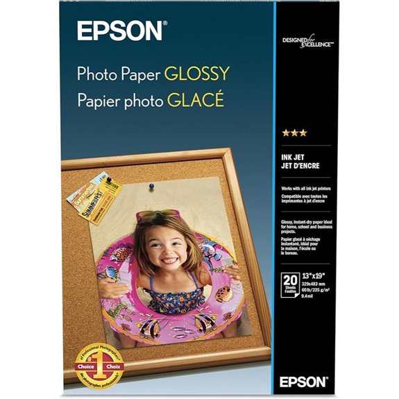 Epson Photo Paper Glossy 13 x 19 Inches 20 Sheets (S041143)