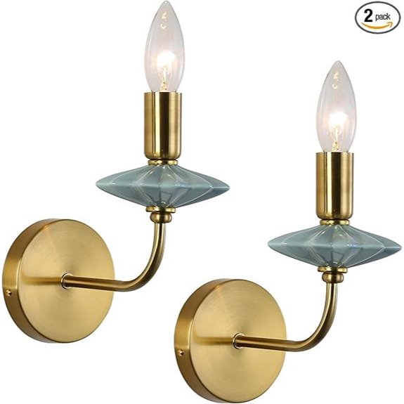 gold ceramic accent sconces