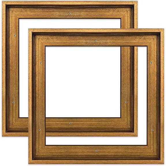 Antique Gold Floating Frames for Canvas Prints (2 Pack)