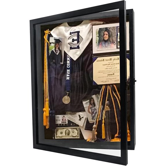 Graduation Shadow Box Frame 13x16 with Glass and Lock