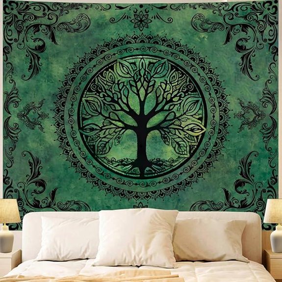 Apdidl Green Nature Tapestry Wall Hanging Decor