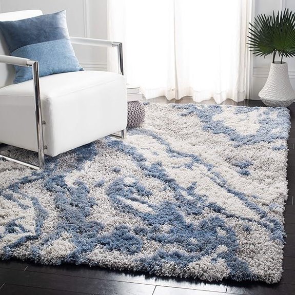 Safavieh Horizon Shag Area Rug 8x10 Grey & Blue