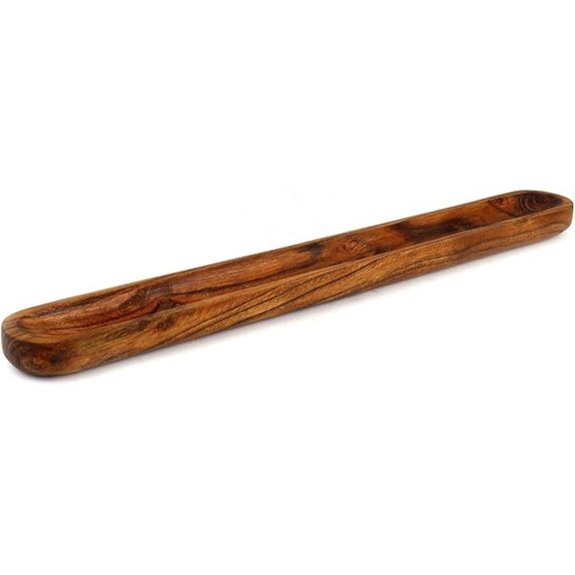Kaizen Casa Hand-Carved Acacia Olive Canoe Tray