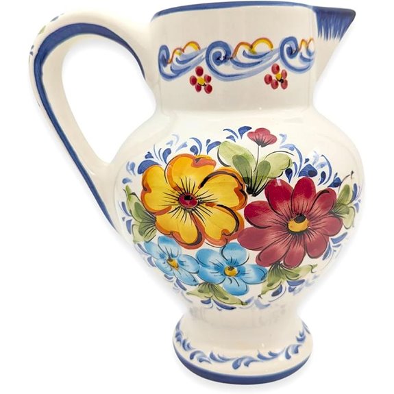 Hand Painted Portuguese Ceramic Flower Vase