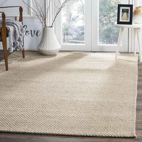 SAFAVIEH 8x10 Wool Area Rug Beige Handmade