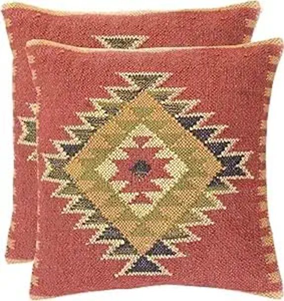 Indian Handmade Kelim Cushion Cover Set (2 Pieces)