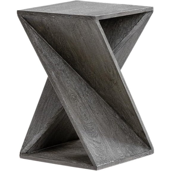 Handmade Mango Wood End Table - Farmhouse & Contemporary