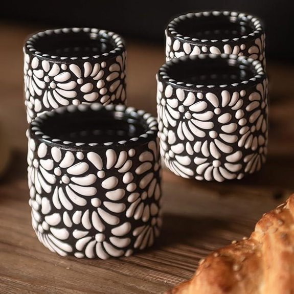 Handmade Talavera Espresso Cups (4oz) from Mexico