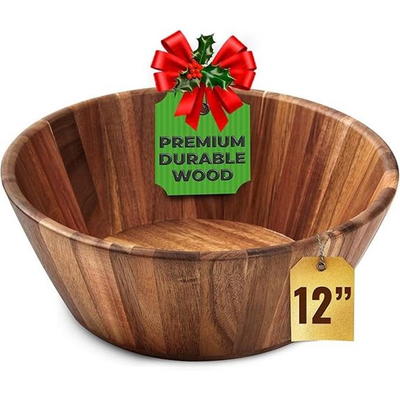 Woodenhouse 12 Handmade Wooden Salad Bowl