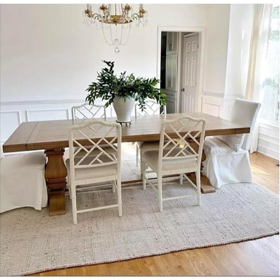 Handwoven Jute Cotton Rug for Entryway and Bedroom