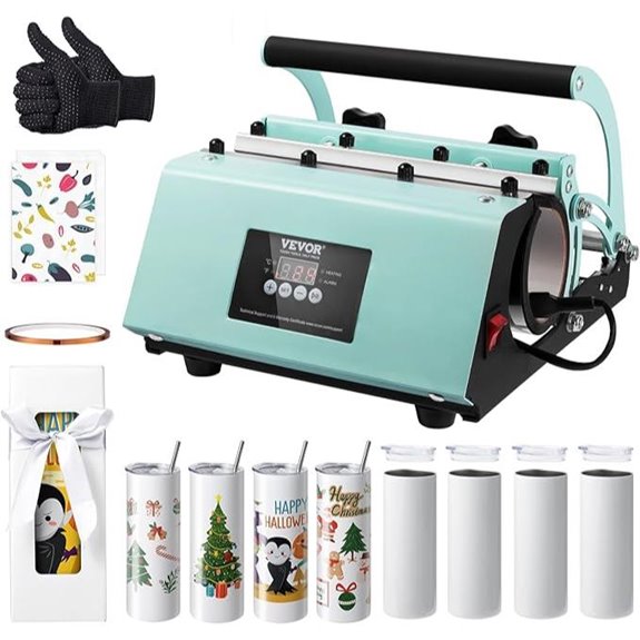 VEVOR Tumbler Heat Press Set with 8 Tumblers