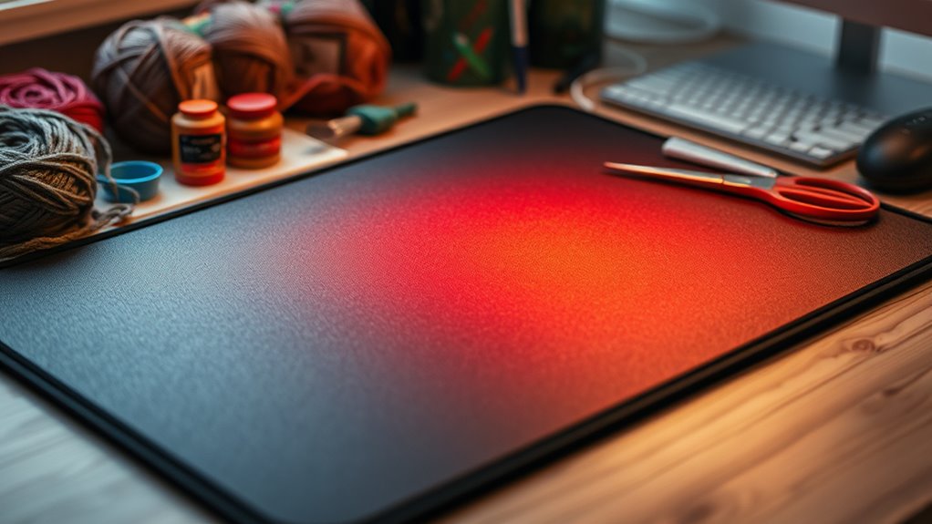 heated desk pad features