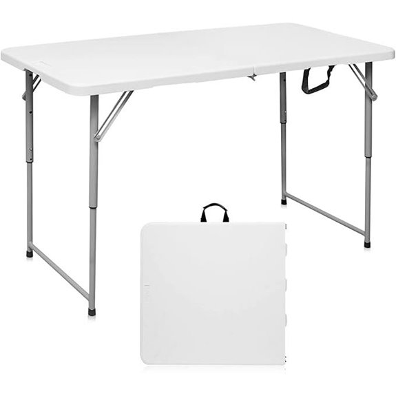 Folding 4ft Heavy Duty Plastic Utility Table