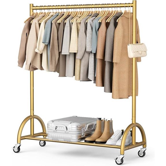 MISSLO Heavy Duty Rolling Clothing Rack