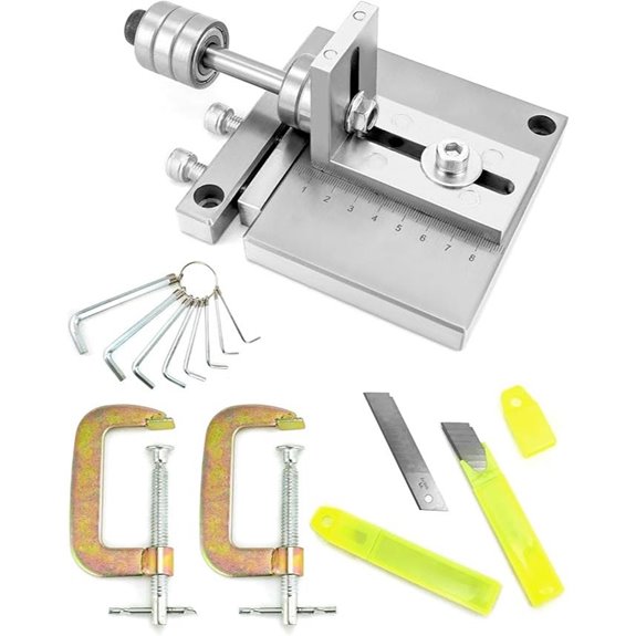QWORK Heavy Duty Leather Belt Cutting Tool Set