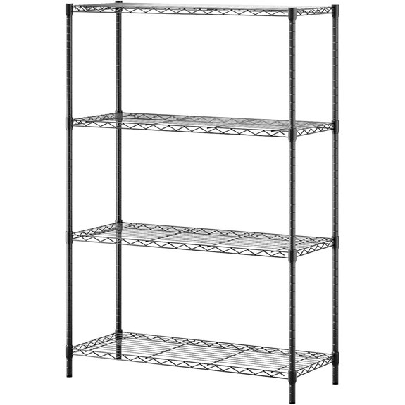 BestOffice 4-Tier Heavy-Duty Metal Storage Shelves