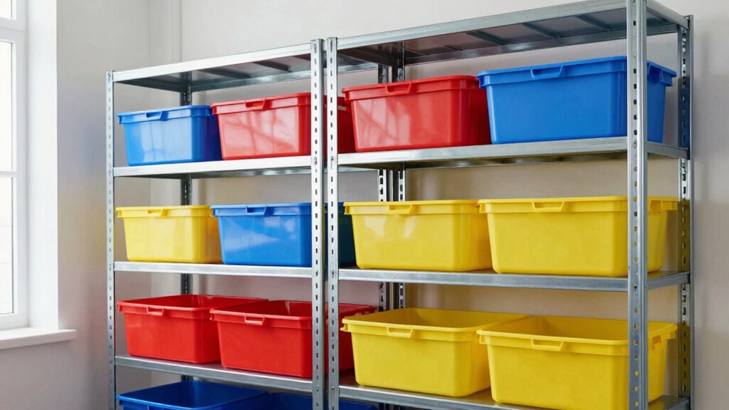 heavy duty shelving totes