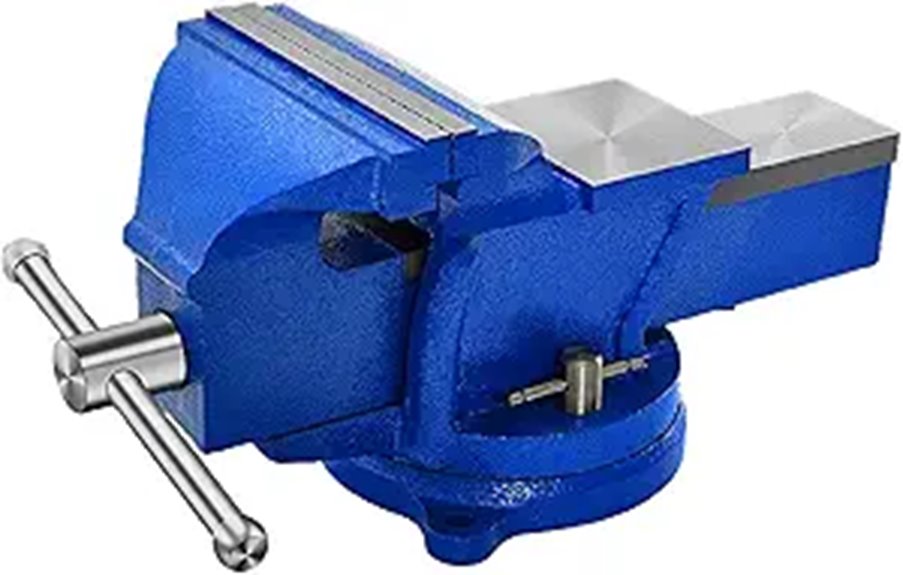 Heavy Duty 6 Bench Vise with Swivel and Clamp