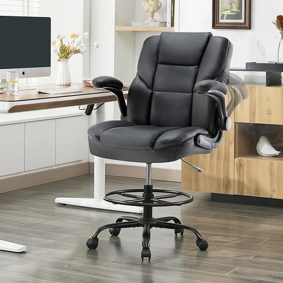 Drafting Chair 500Lbs Tall Office Ergonomic Stool