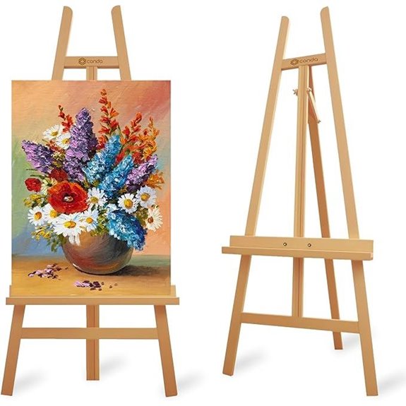 Heavy Duty A-Frame Wood Easel for Artists & Events