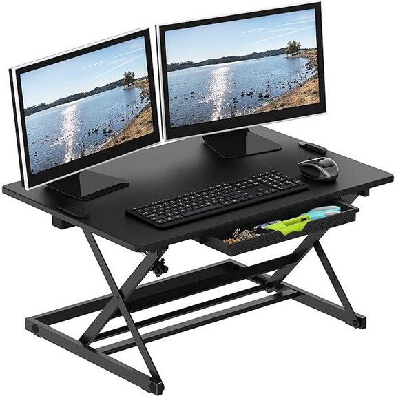 SHW Height Adjustable Standing Desk Converter
