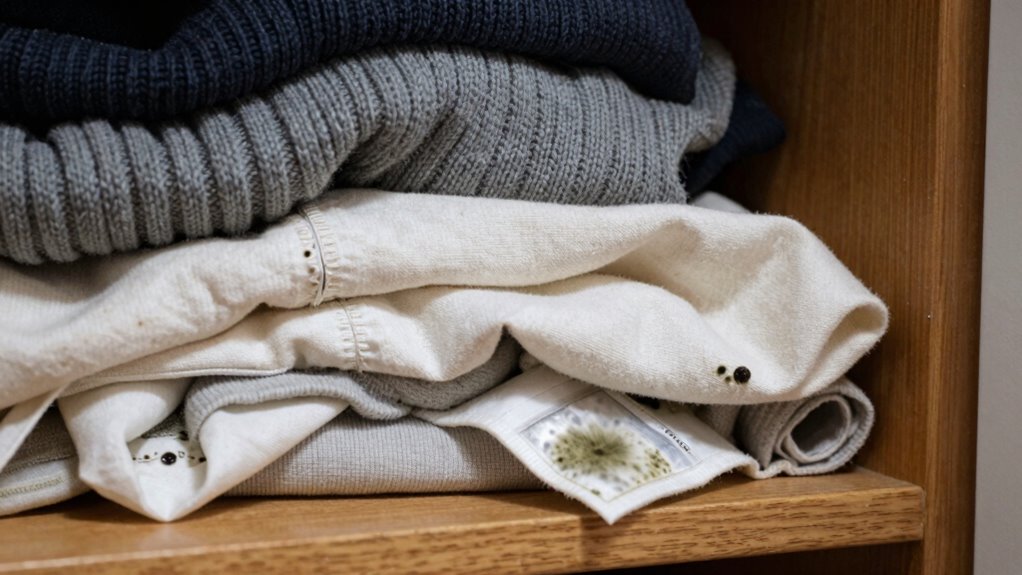 hidden moisture causes fabric mold