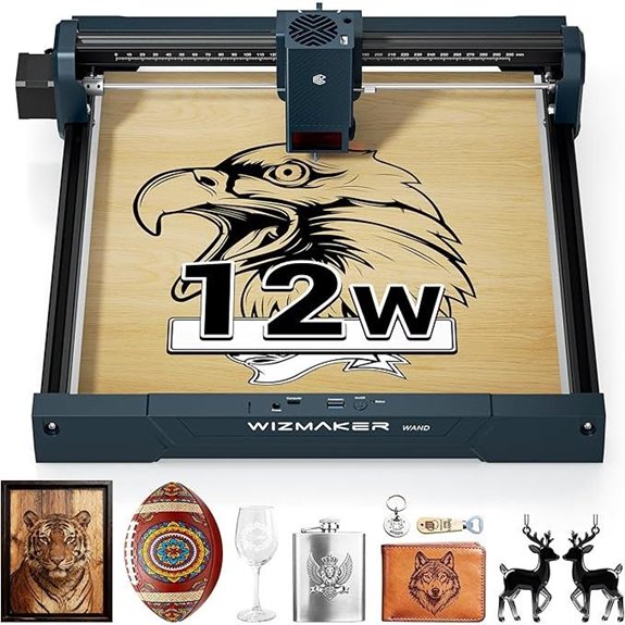 WIZMAKER 12000mW Laser Engraver for DIY Crafts