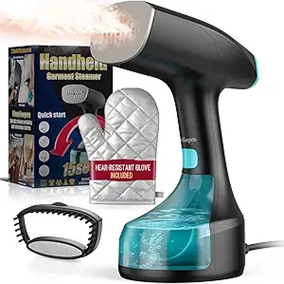 Portable 1900W Handheld Garment Steamer with Accessories