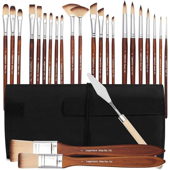 Professional Artist Paint Brush Set (25 pcs)