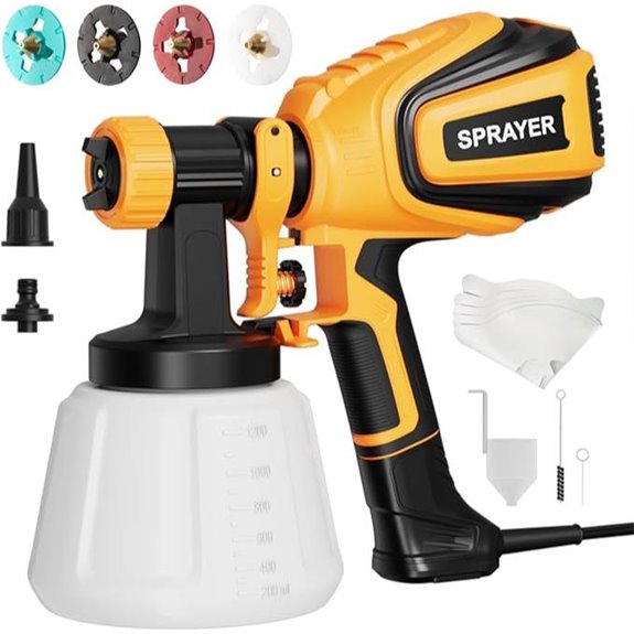 HVLP Paint Sprayer with Nozzles & Patterns