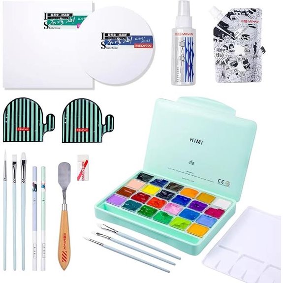 HIMI Gouache Paint Set with 41 Art Supplies