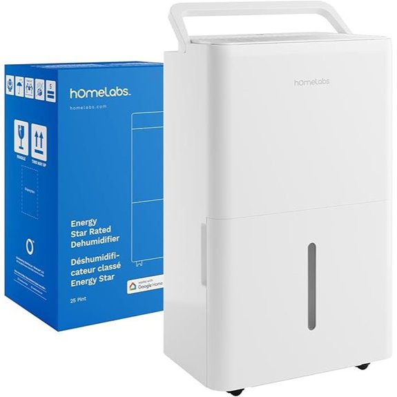 hOmeLabs Wi-Fi Dehumidifier 3500 Sq Ft Auto Shut-off