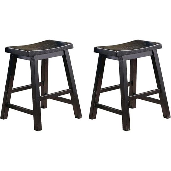 Homelegance Saddleback Kitchen Height Bar Stool Set