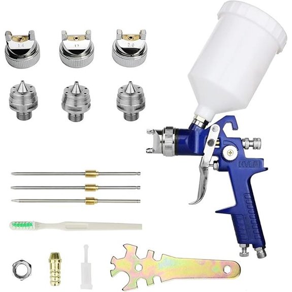 HVLP Spray Gun Kit with Nozzles and 600cc Cup