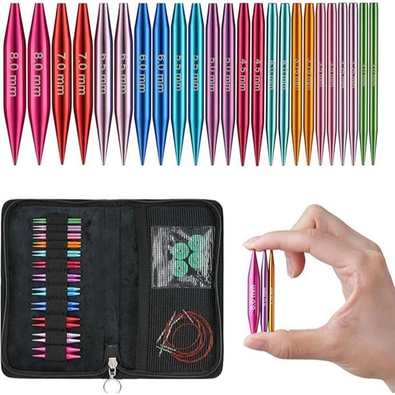 Guclud Short Interchangeable Circular Knitting Needles Set