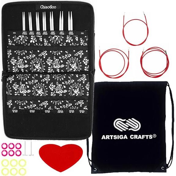 ChiaoGoo Twist Red Lace 4-Inch Interchangeable Knitting Set