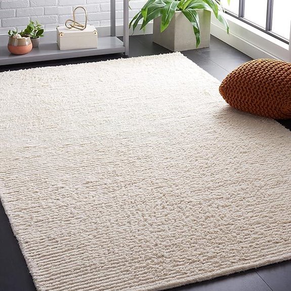 Safavieh 8x10 Ivory Wool Area Rug