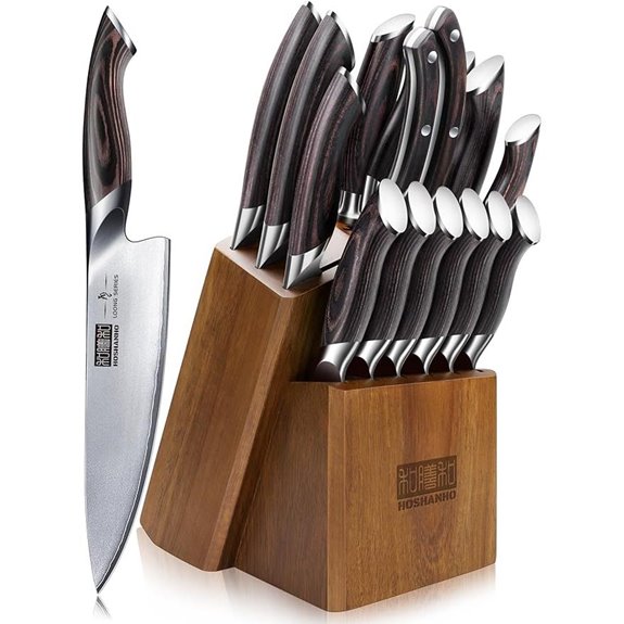 HOSHANHO 16-Piece Japanese High-Carbon Knife Set