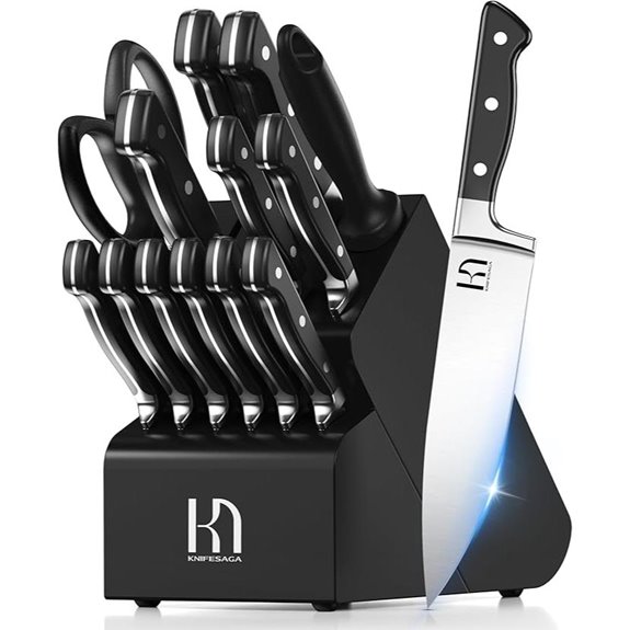 15-Piece Japanese High Carbon Stainless Steel Knife Set