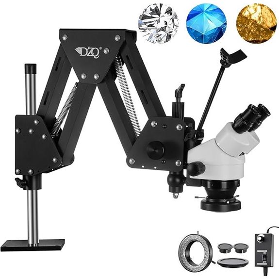DZQ Jewelry Microscope with Lighting and Stand
