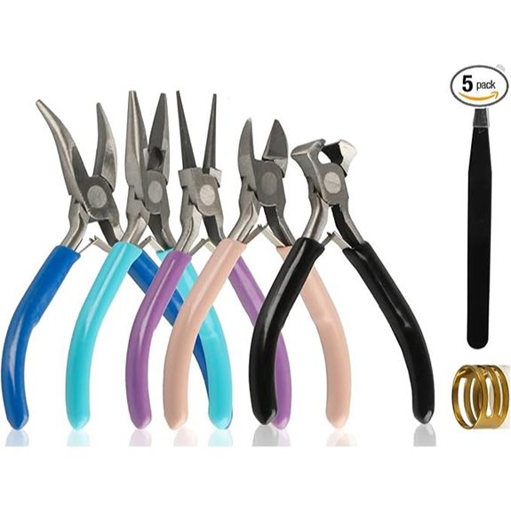5-Piece Jewelry Pliers Set for Crafting & Repair