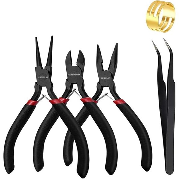 WISEUP Jewelry Pliers Set - Needle Round Wire Cutters
