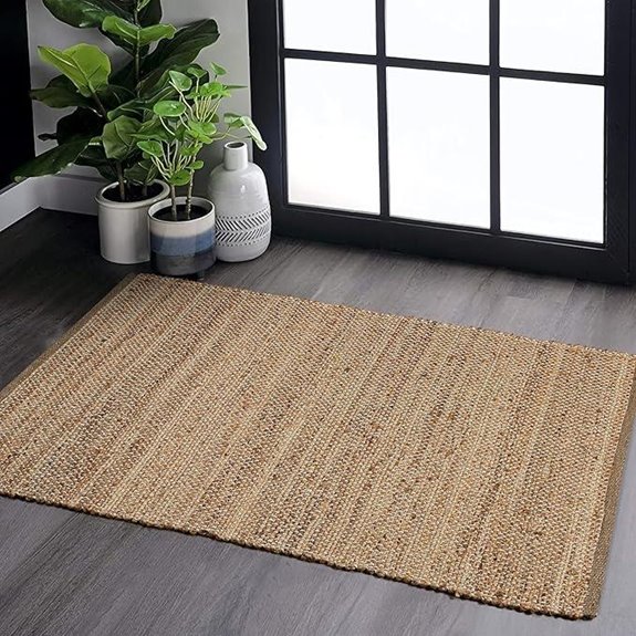 Hausattire Jute Woven Rug 2'x3' Entryway Mat