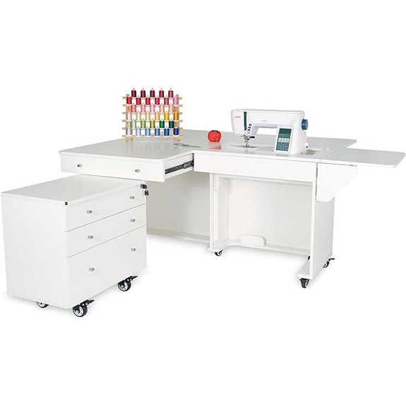 Kangaroo Sewing Furniture - Kangaroo & Joey II Cabinet in Ash White