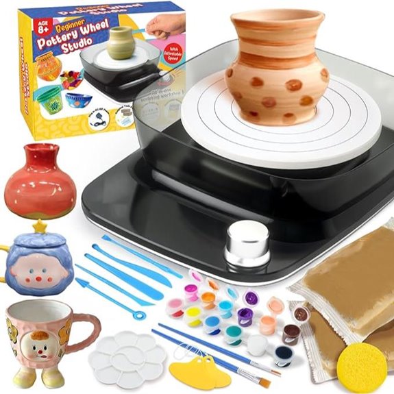 Pottery Wheel Kit for Kids with Adjustable Speed