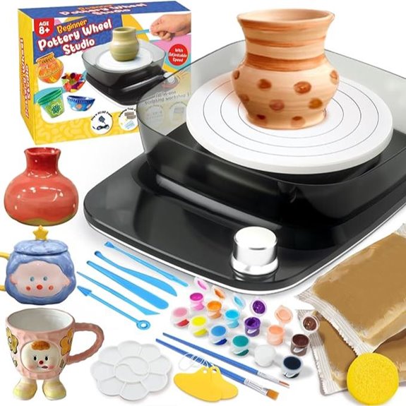 Pottery Wheel Kit for Kids (Black Rechargeable)