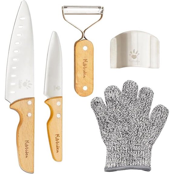 Kibbidea Kids Stainless Steel Knife Set for Cooking