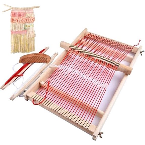 MIKIMIQI Wooden Weaving Loom for Kids Crafting