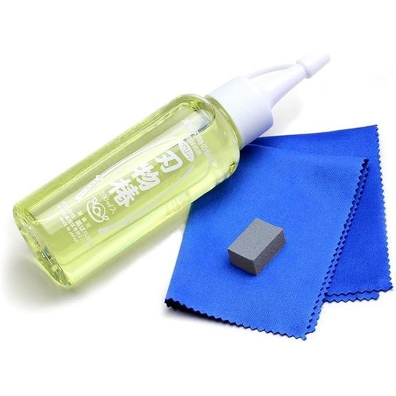 Yoshihiro Tsubaki Knife Oil with Rust Eraser and Cloth